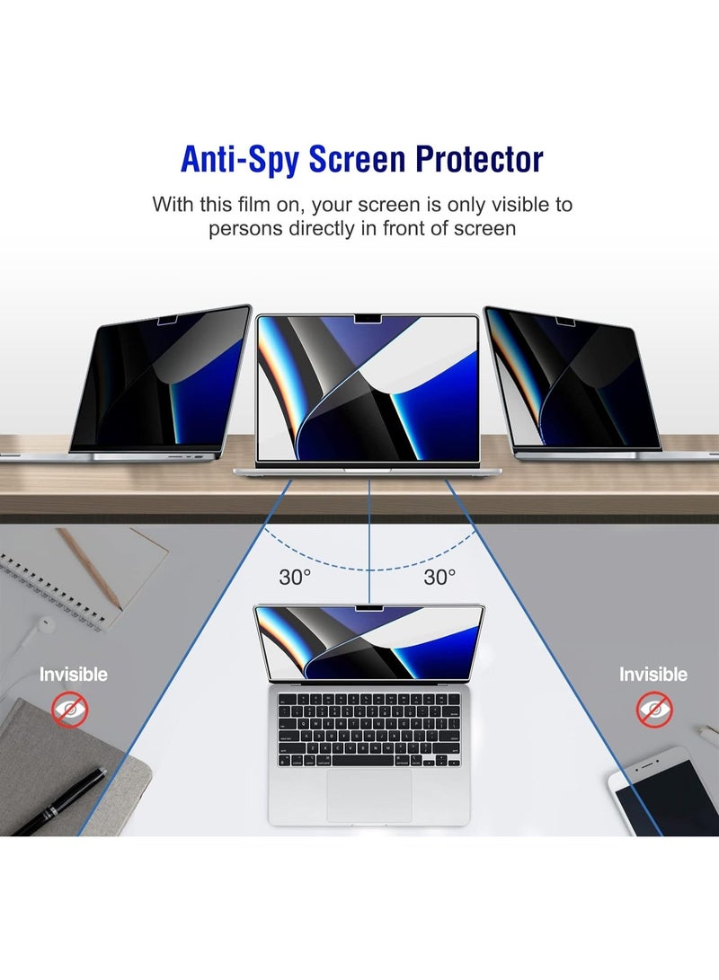 Magnetic Privacy Screen Filter for Macbook Pro 14 inch 2021--2025(M1/M2/M3/M4/M5) Removable Easy On/Off Anti Blue Light Glare Laptop Privacy Screen - Image 3